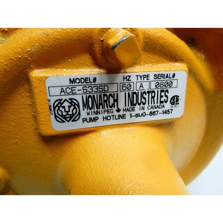 Monarch 1IN 1/3HP 1-1/4IN 115V-AC CENTRIFUGAL PUMP ACE-S33SD